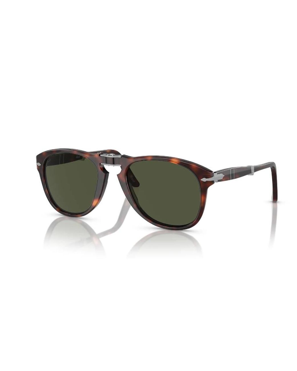 Persol Green Po0714 Folding 24/31 Sunglasses Acetate Pilot Normal for men