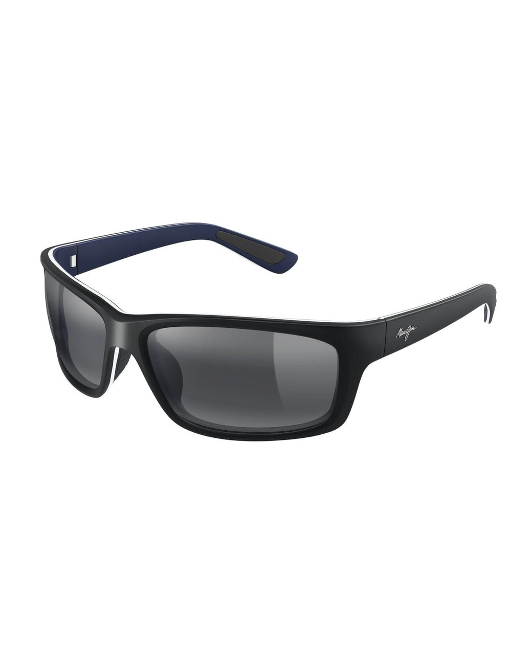 Maui Jim Black Mj0766S 001 Occhiali Da Sole Iniettato Grigio Squadrata