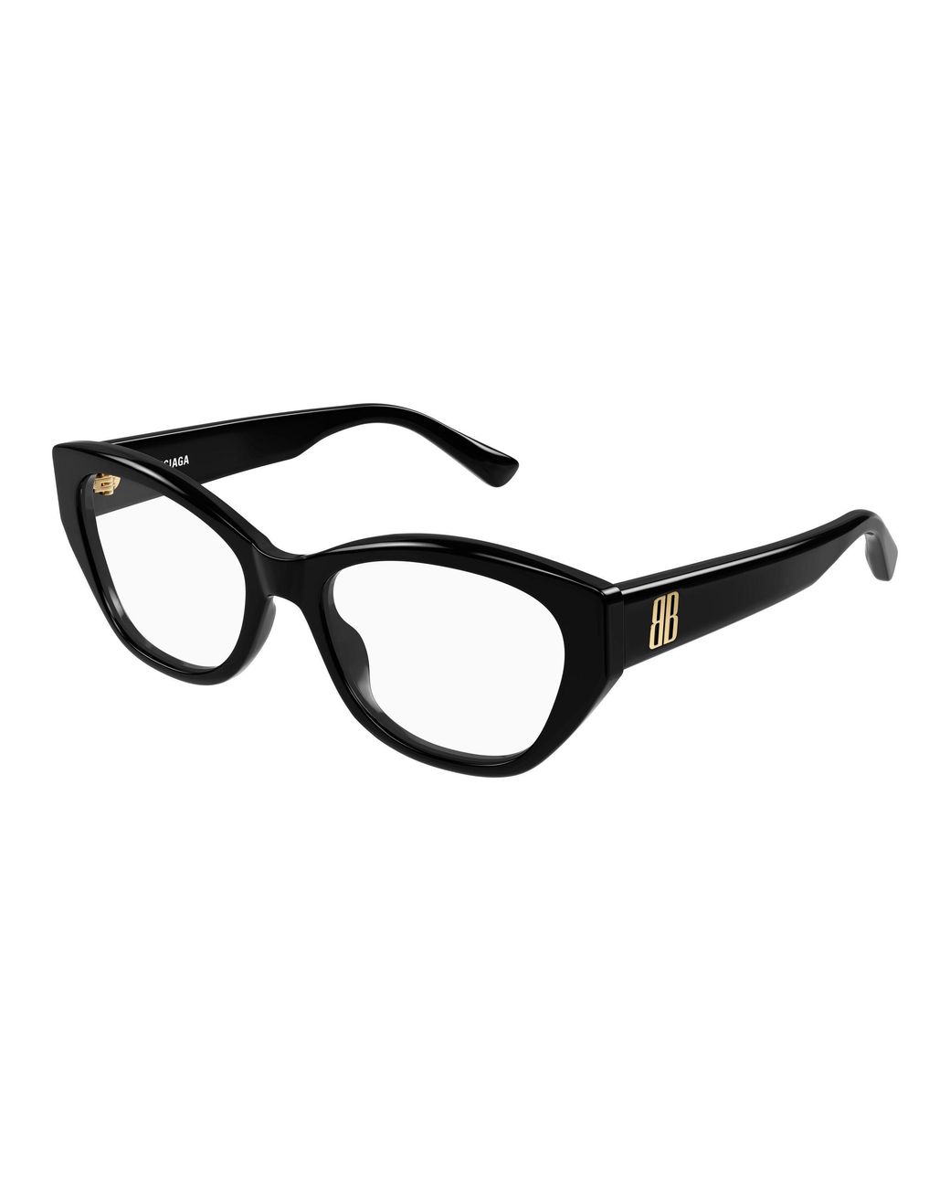 Balenciaga Black Bb0481O 001 Optical Frames Acetate Transparent Cat Eye