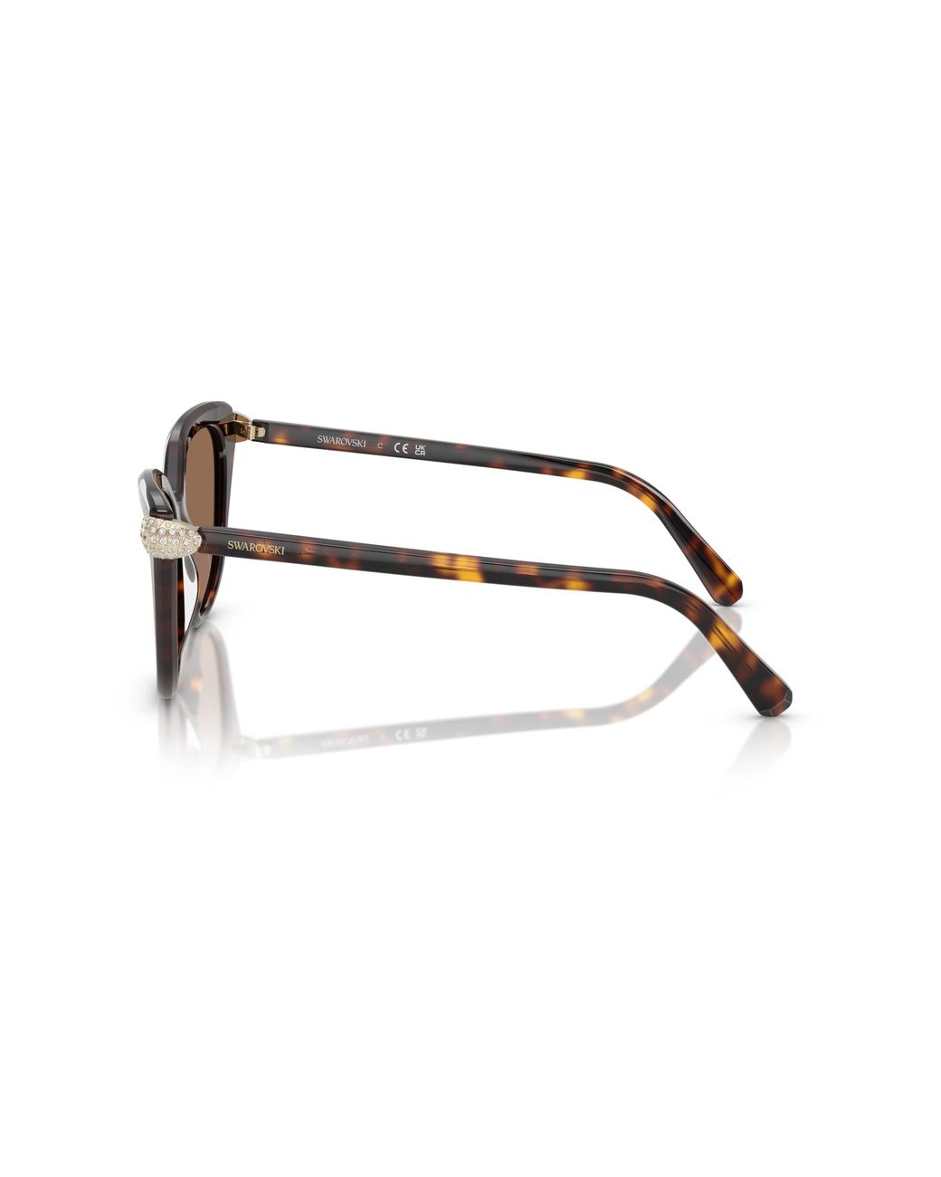 Swarovski Black Sk6039 100273 Sunglasses Acetate Cat Eye Normal
