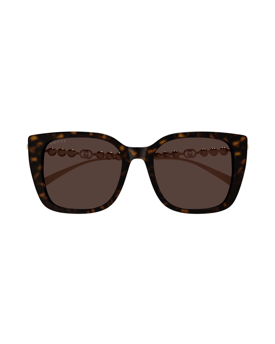 Gucci Black Gg1971Sa Square Pearl Sunglasses