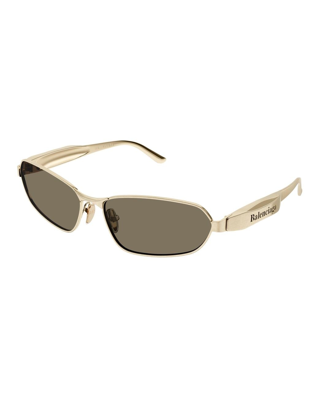 Balenciaga Black Bb0355S 002 Sunglasses Metal Squared