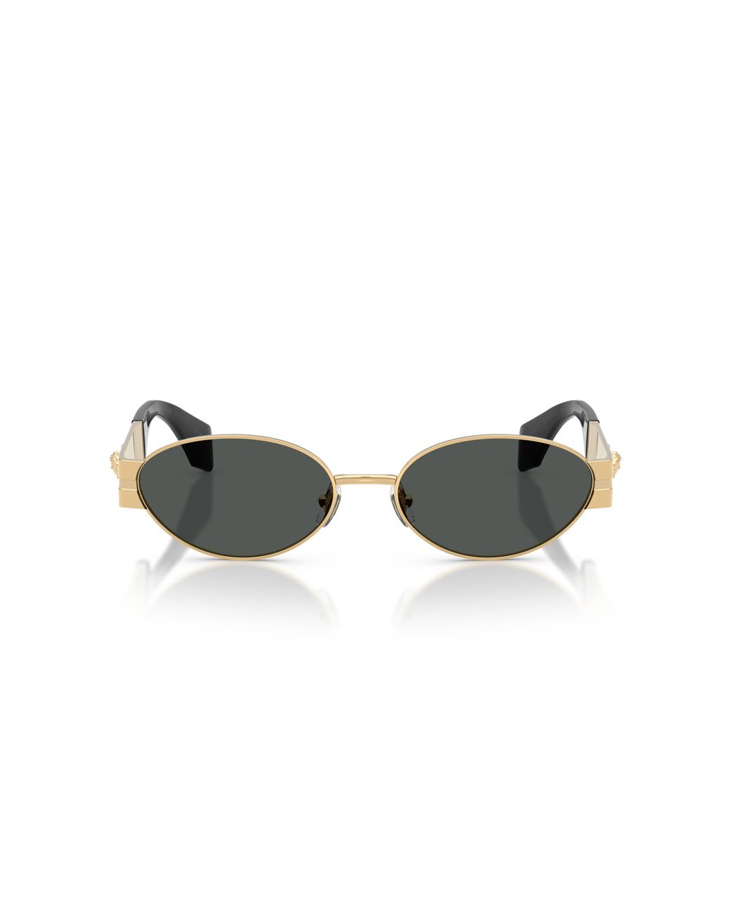 Versace Black Ve2301 152387 Sunglasses Metal Round Normal for men