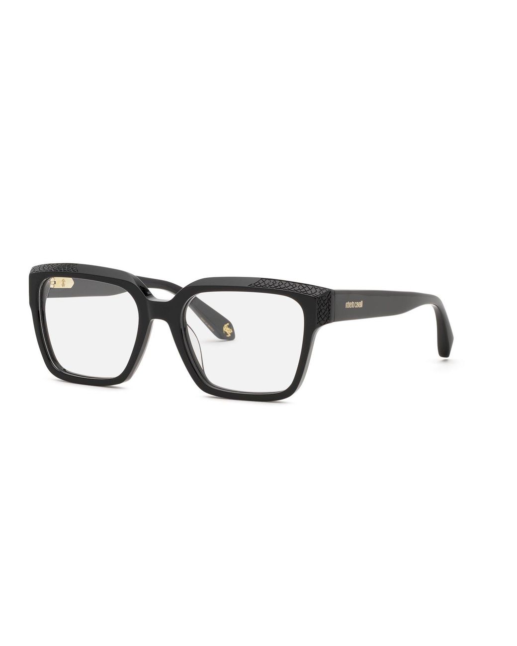 Roberto Cavalli Black Vrc147M 700 Optical Frames Acetate Squared