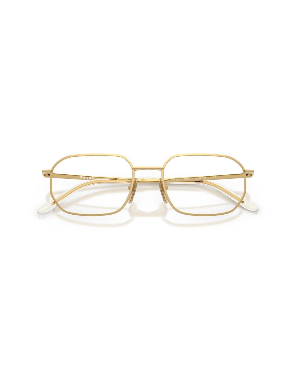 Prada Black Pr D51V 5Ak1O1 Optical Frames Metal Transparent Geometric Normal for men