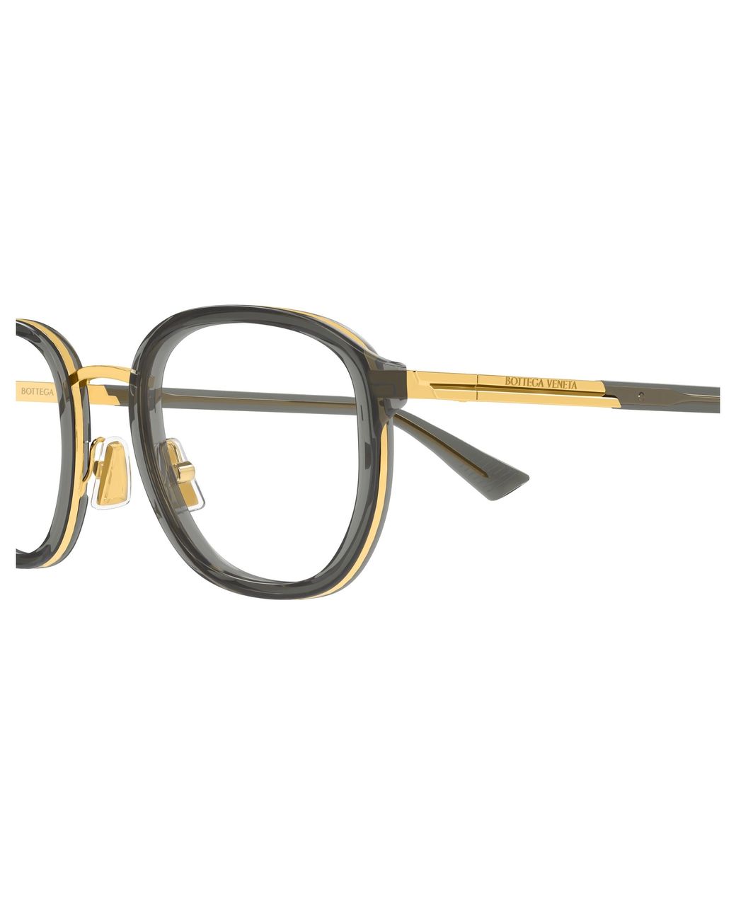 Bottega Veneta Black Bv1376O 004 Optical Frames Acetate Transparent Round for men
