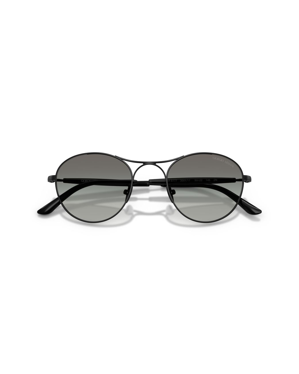Giorgio Armani Black Ar6177 300111 Sunglasses Steel Round Normal Shaded for men