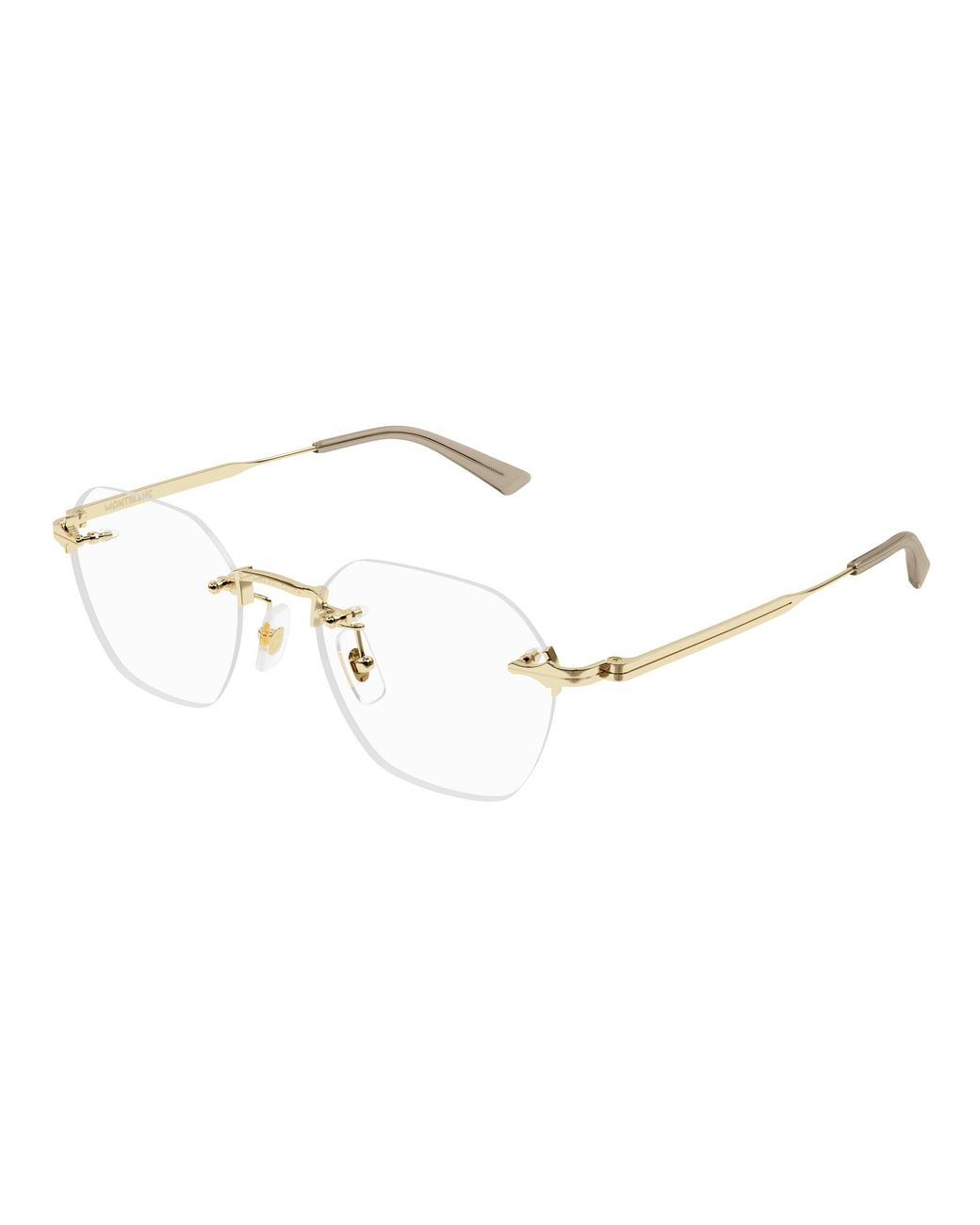 Montblanc Black Mb0403O 001 Optical Frames Metal Transparent Round for men