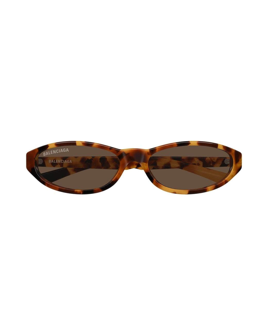 Balenciaga Black Bb0007S 018 Occhiali Da Sole Acetato Marrone Rotonda