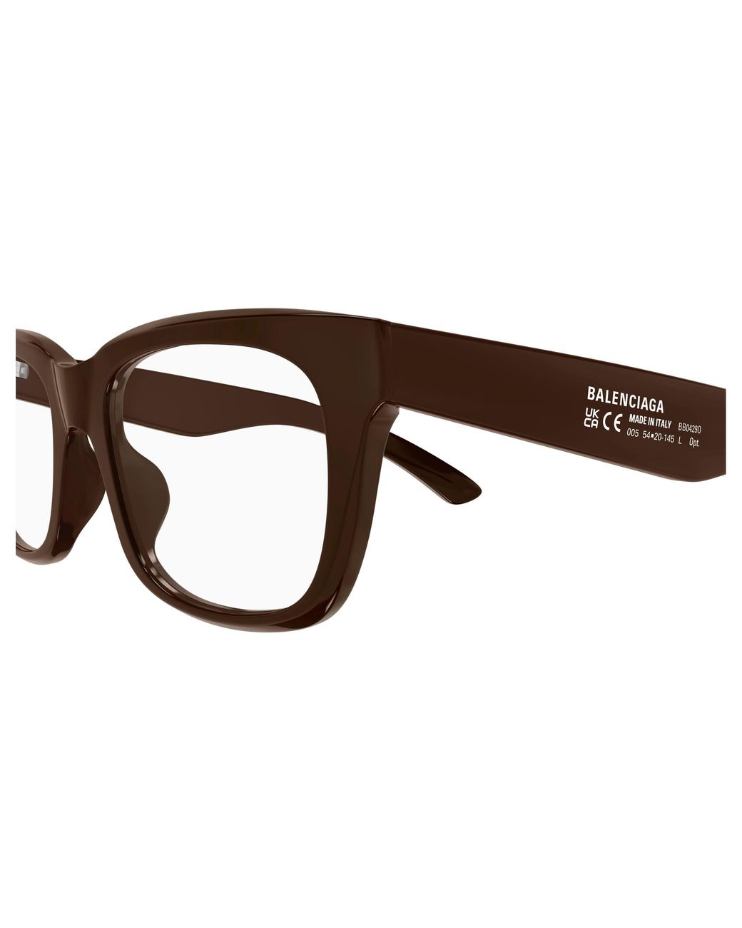 Balenciaga Black Bb0429O 005 Optical Frames Acetate Transparent Squared for men