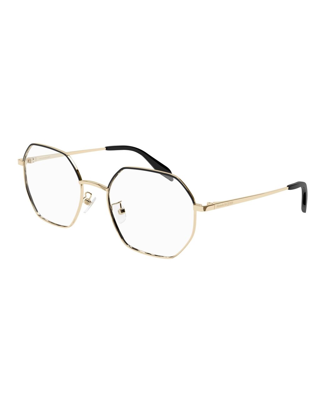 McQueen Black Am0338O 001 Optical Frames Metal Geometric