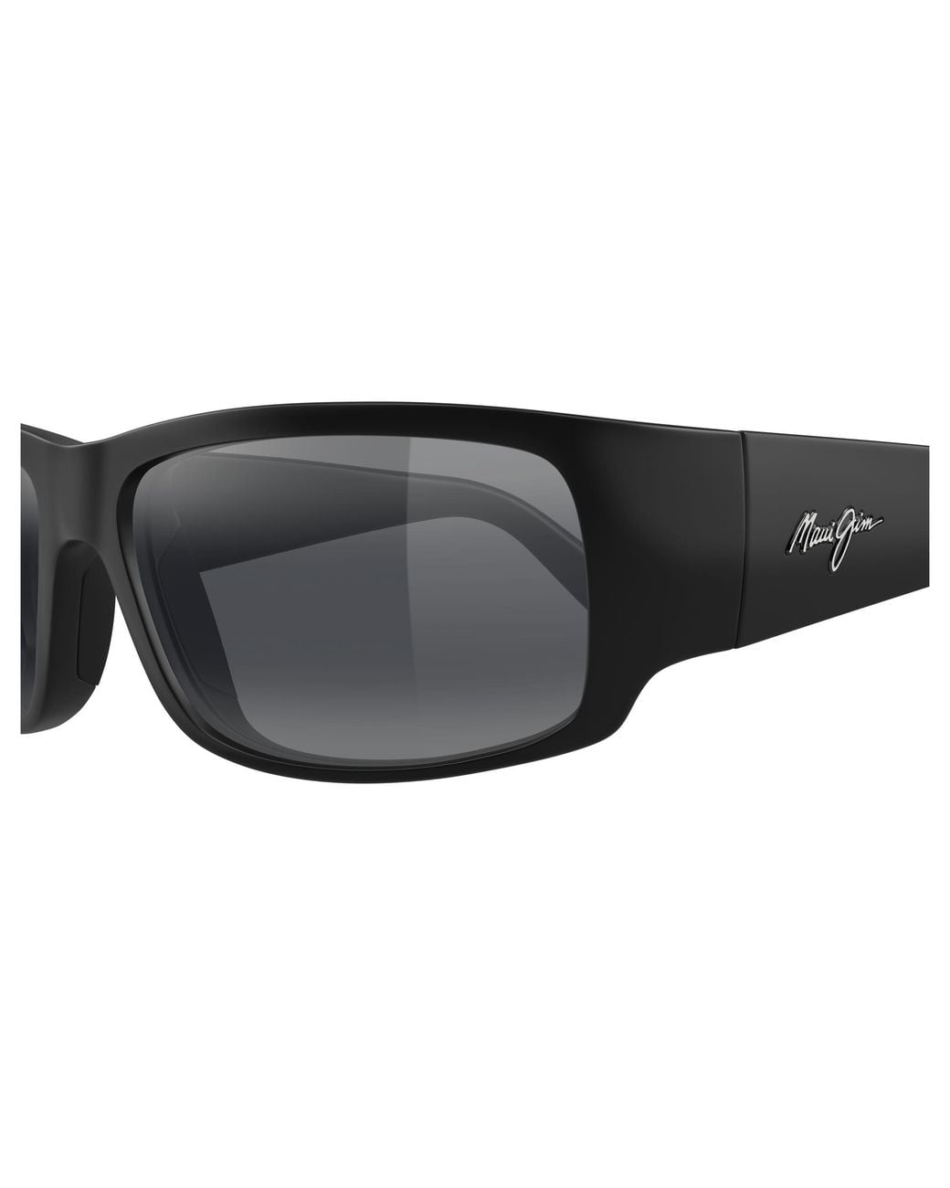 Maui Jim Black Mj0266S 001 Occhiali Da Sole Iniettato Grigio Squadrata