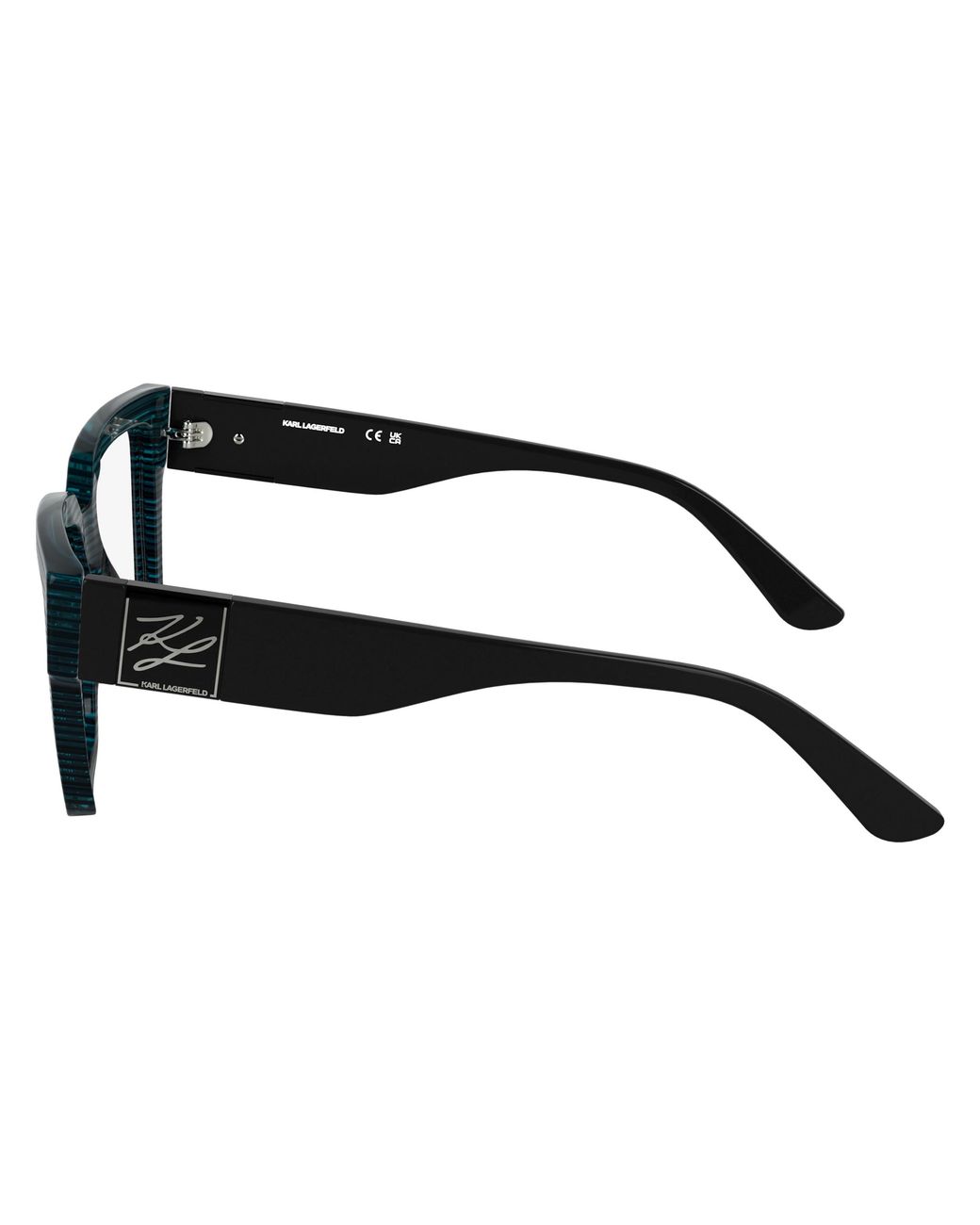 Karl Lagerfeld Black Kl6196 422 Optical Frames Acetate Squared Normal