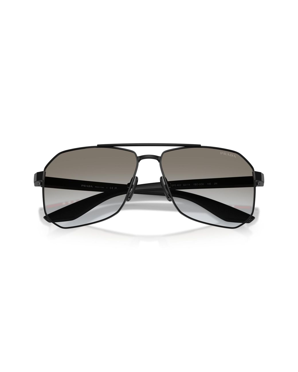 Prada Linea Rossa Black Ps A53S 1Bo5O0 Sunglasses Metal Pilot Normal Shaded for men