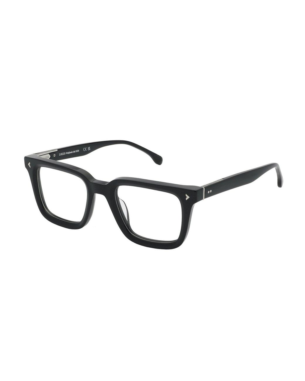 Lozza Black Vl4334 Sanremo 4 700 Optical Frames Acetate Squared for men