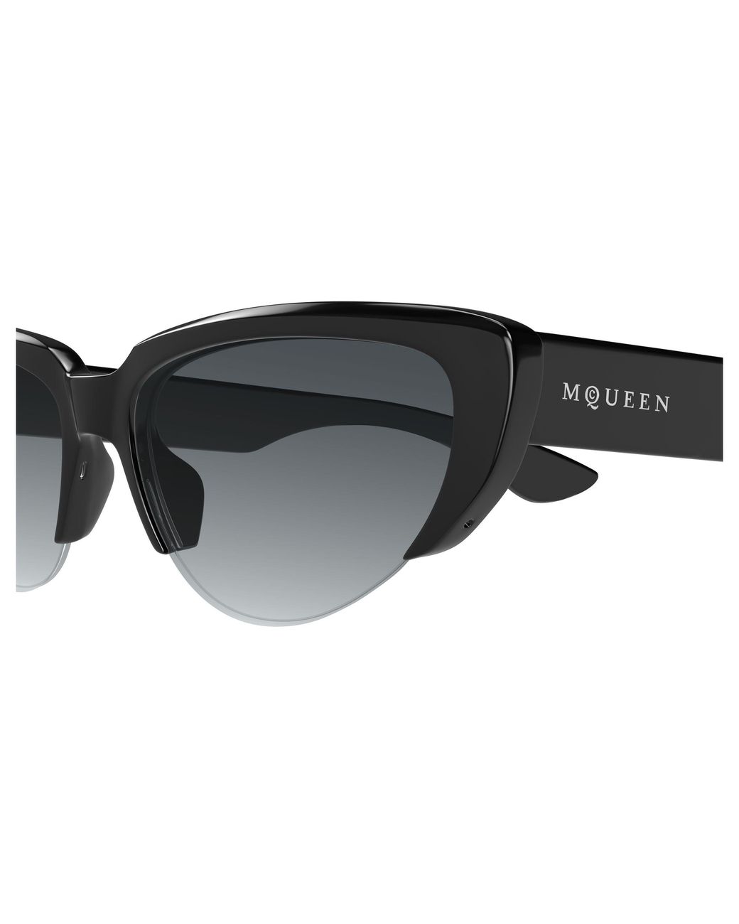 McQueen Black Am0533S 001 Sunglasses Acetate Cat Eye