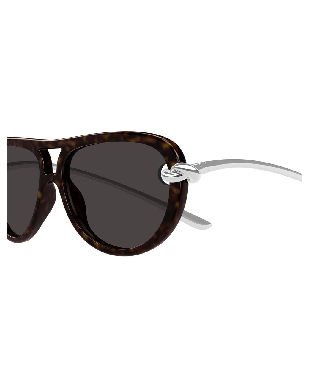 Bottega Veneta Black Bv1418S 002 Sunglasses Bio-Injected Pilot