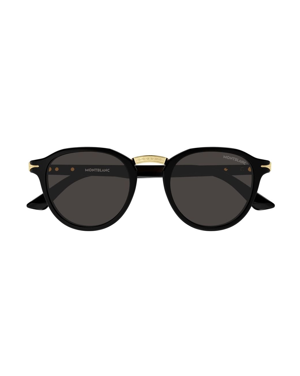 Montblanc Black Mb0515S 001 Sunglasses Acetate Round for men
