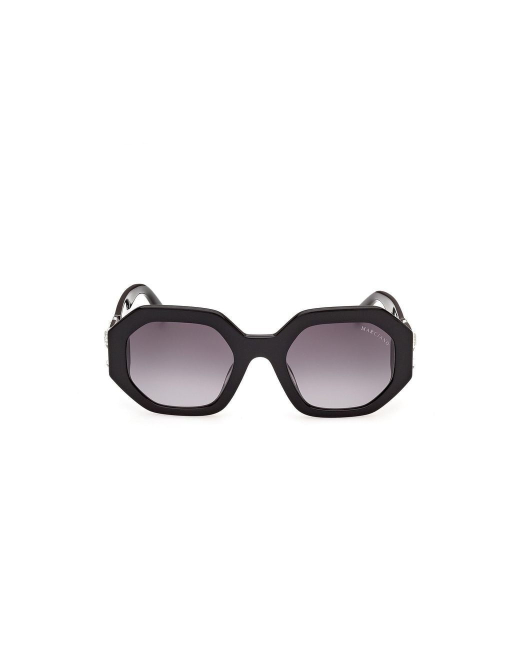 Guess Black Gm00049 01B Sunglasses Acetate Smoke Geometric Normal