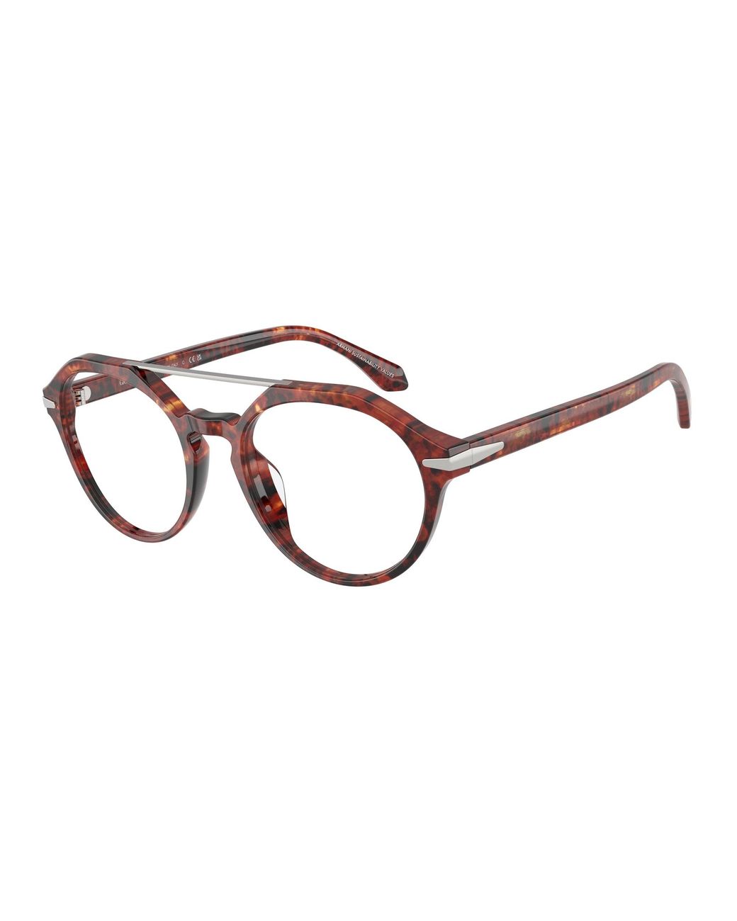 Giorgio Armani Black Ar7278U 6234 Optical Frames Acetate Round Normal for men