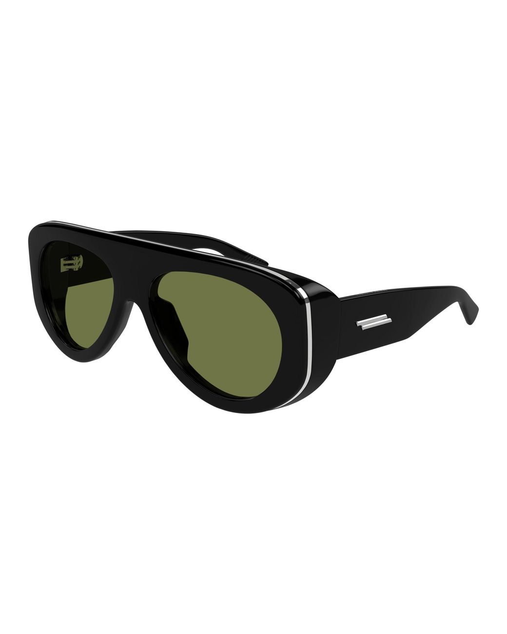 Bottega Veneta Black Bv1362S 006 Sunglasses Injected Pilot