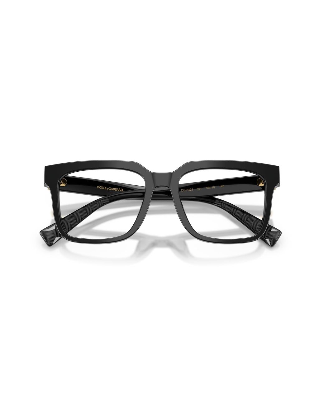 Dolce & Gabbana Black Dg3422 501 Optical Frames Acetate Squared Normal for men