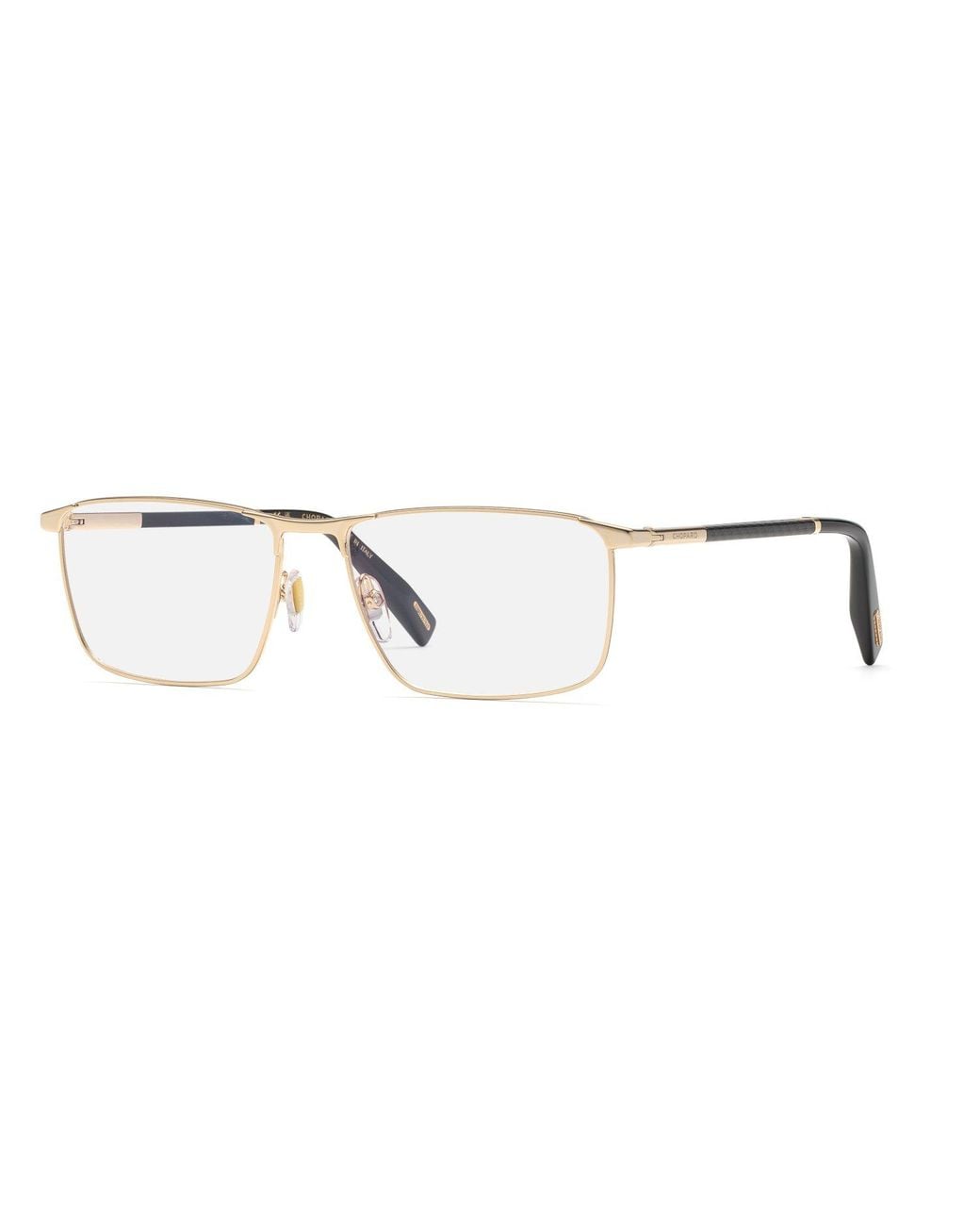 Chopard Black Vchl76 300 Optical Frames Metal Squared for men