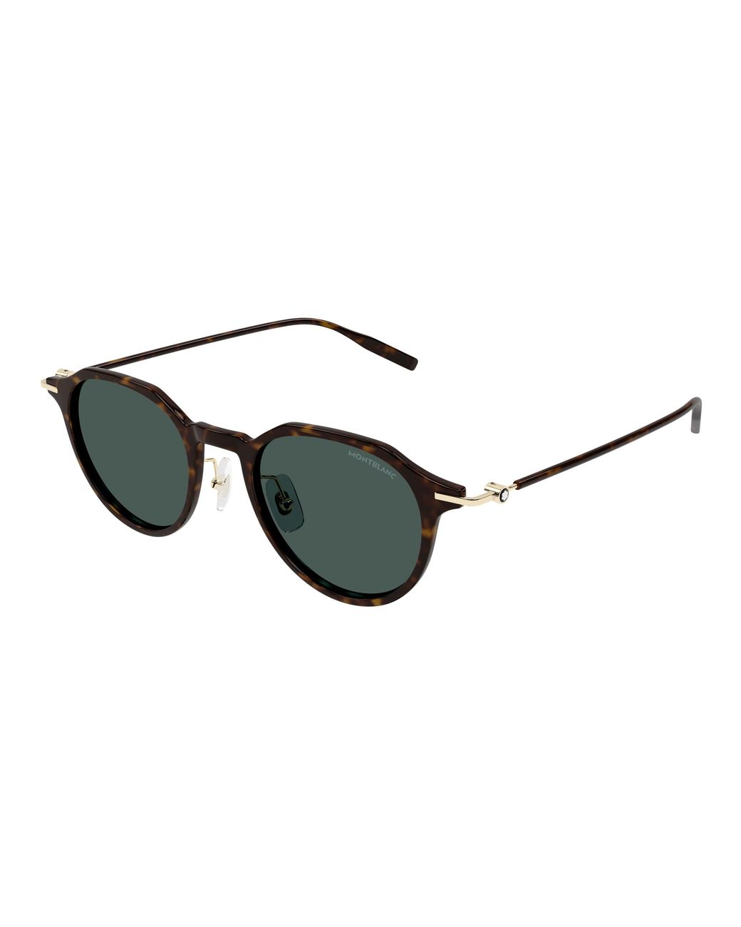 Montblanc Black Mb0355S 002 Sunglasses Injected Round for men