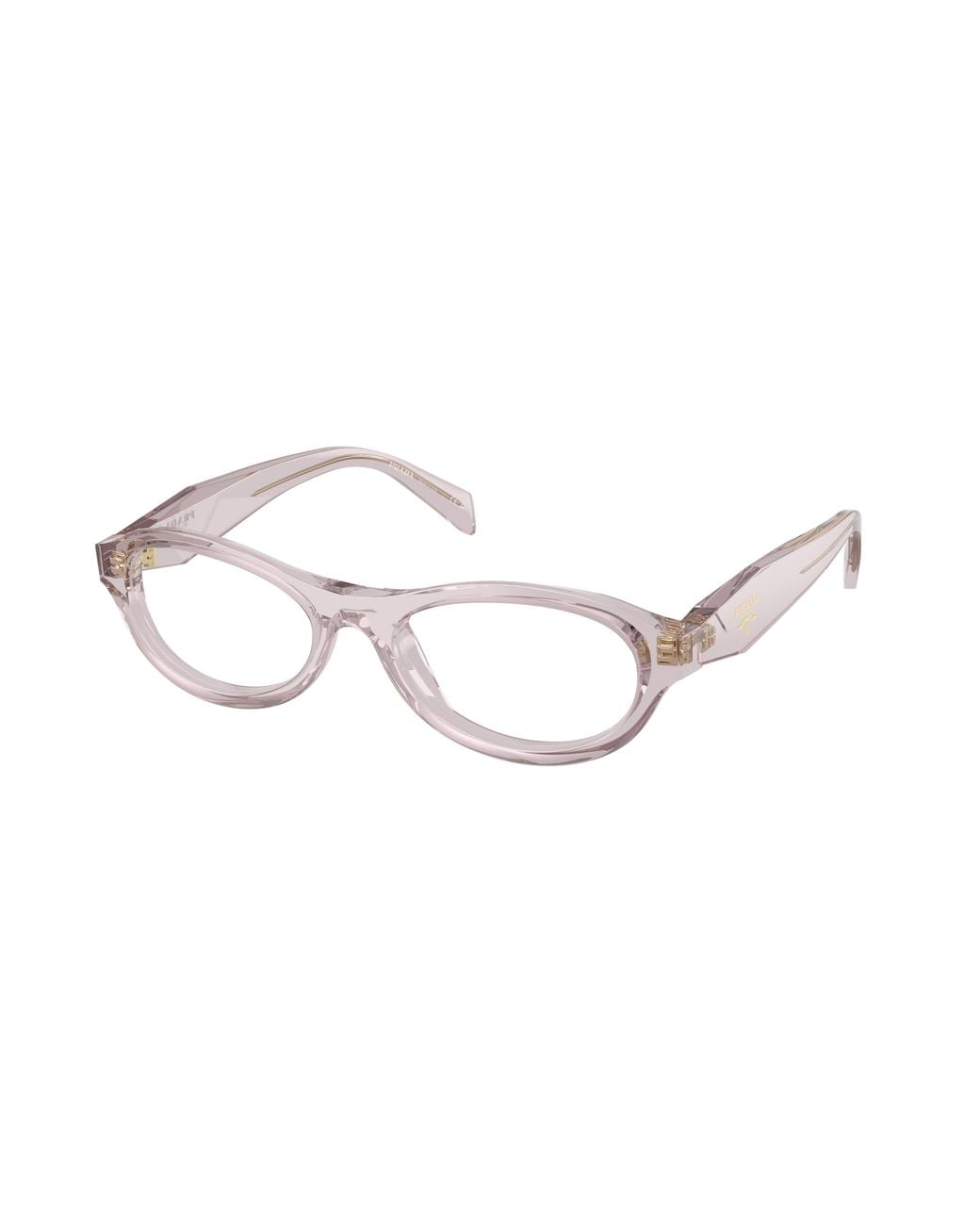 Prada Black Pr D18V 12W1O1 Optical Frames Acetate Transparent Round Normal