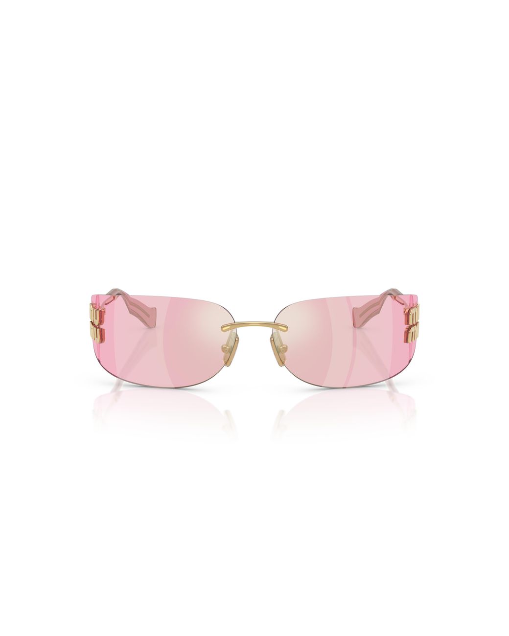 Miu Miu Black Mu A51S 5Ak90Y Sunglasses Metal Squared Normal