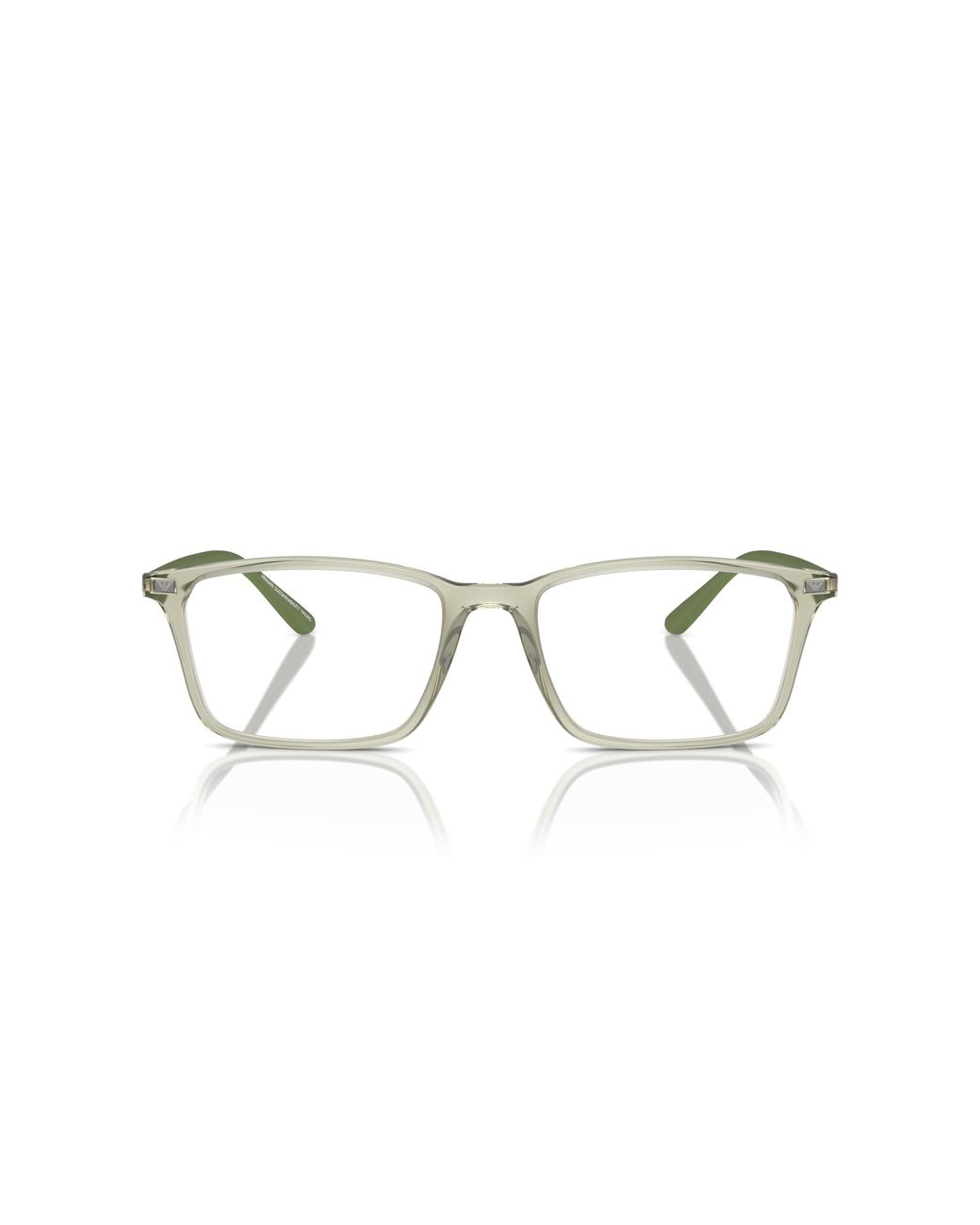 Emporio Armani Black Ea3237 6107 Optical Frames Injected Transparent Squared Normal for men