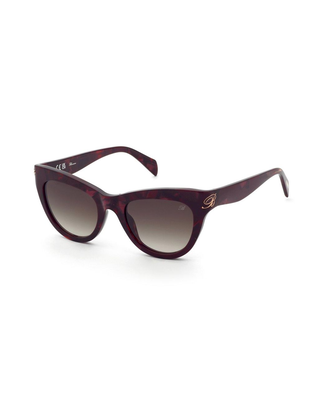 Blumarine Black Sbm904 09E7 Sunglasses Acetate Cat Eye Normal Nuanced