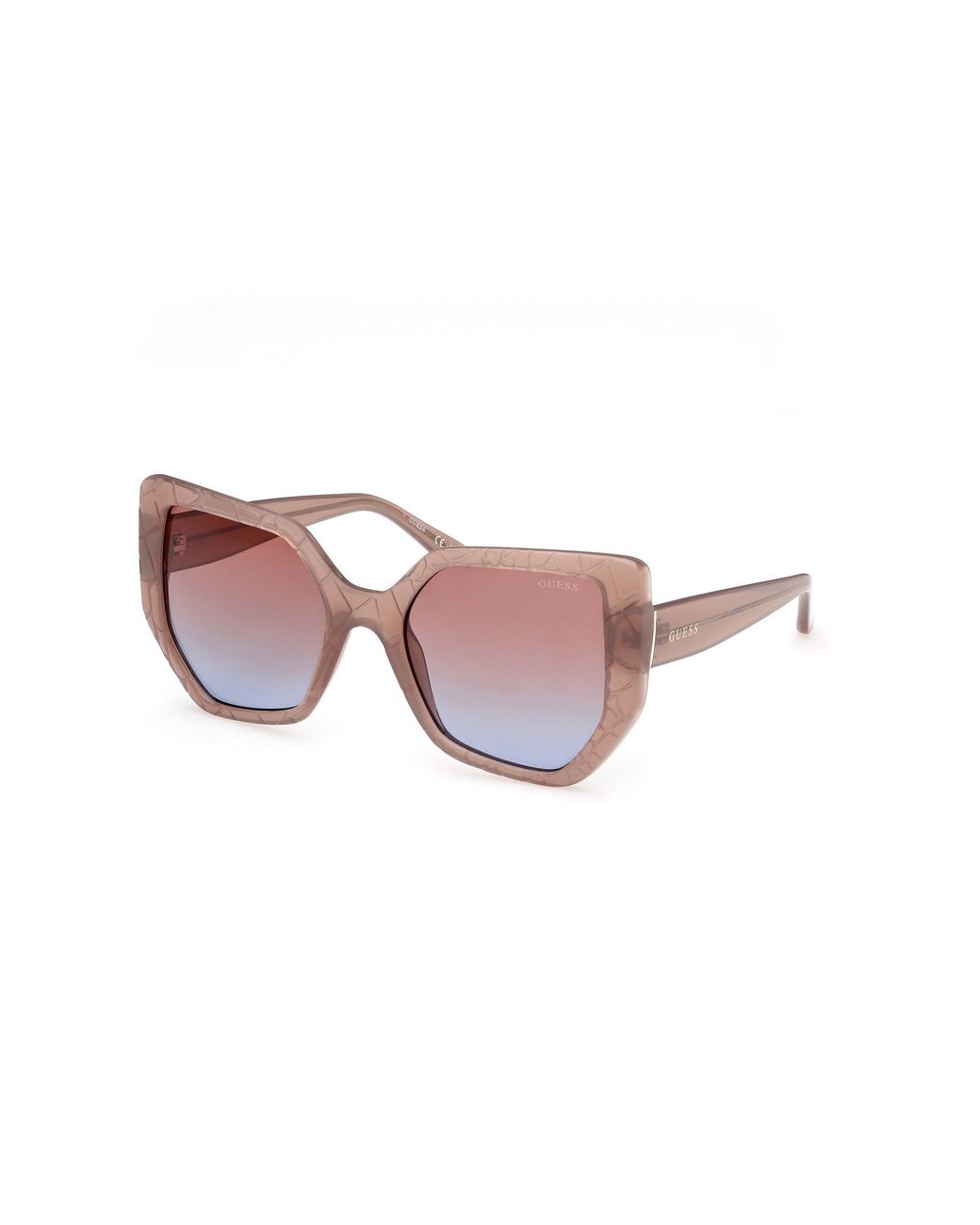 Guess Black Gu00153 57F Sunglasses Injected Geometric Normal