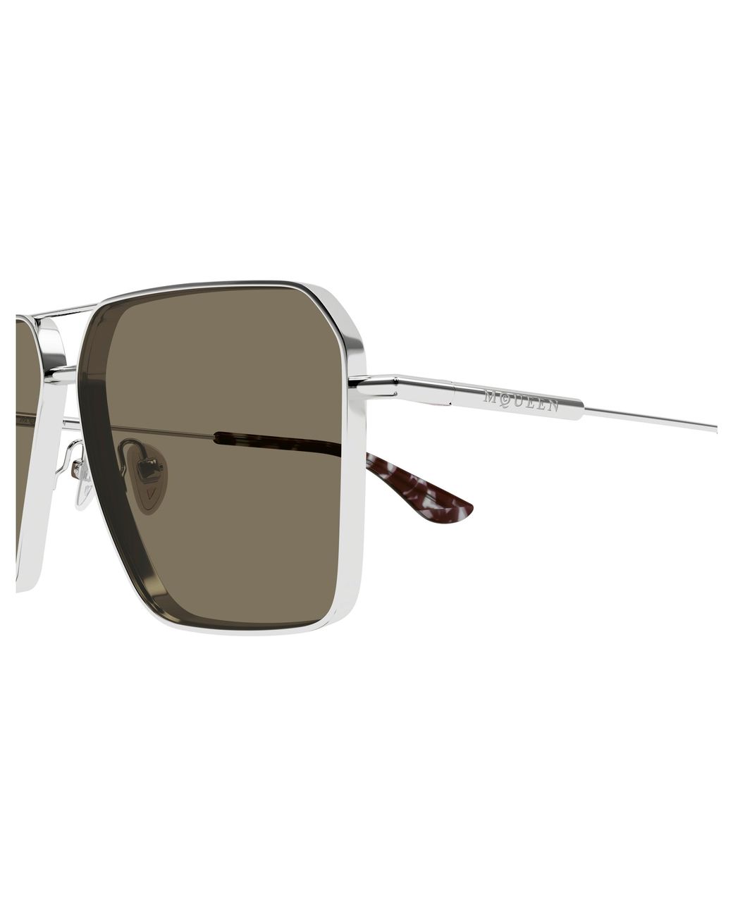McQueen Black Am0500S 002 Sunglasses Metal Pilot for men