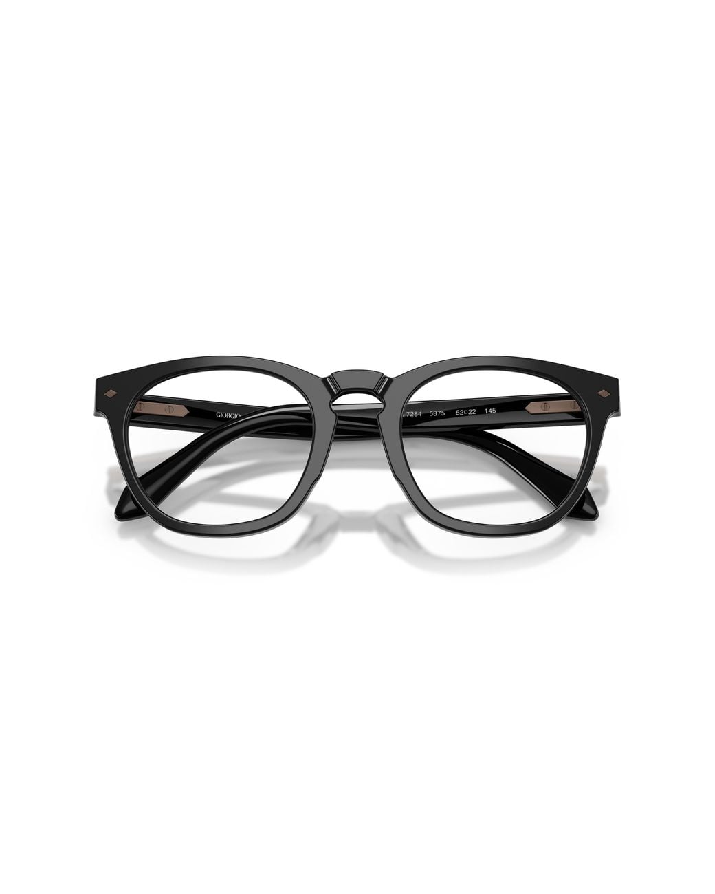 Giorgio Armani Black Ar7284 5875 Optical Frames Acetate Round Normal for men