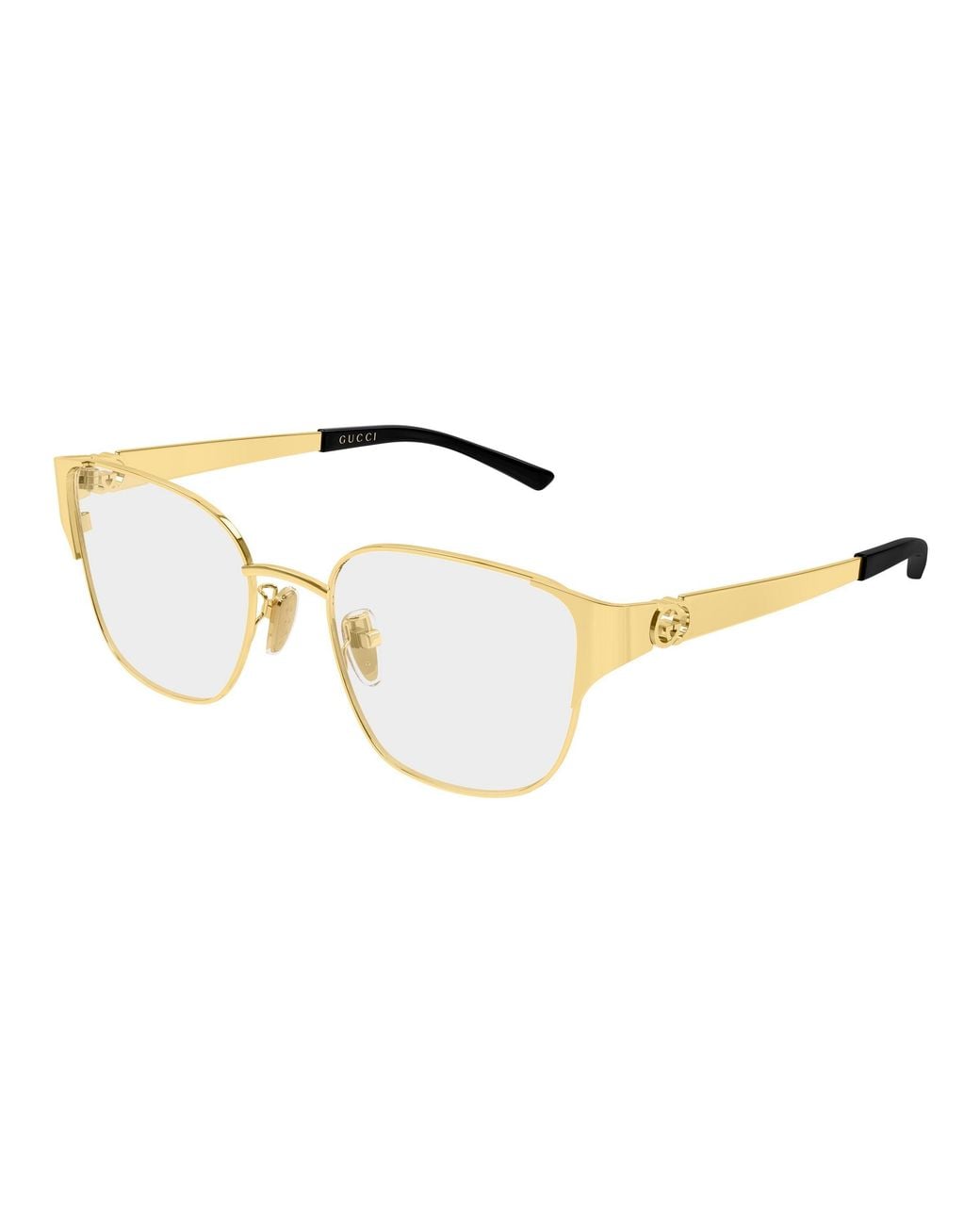 Gucci Black Gg2199Ol 004 Optical Frames Metal Transparent Geometric