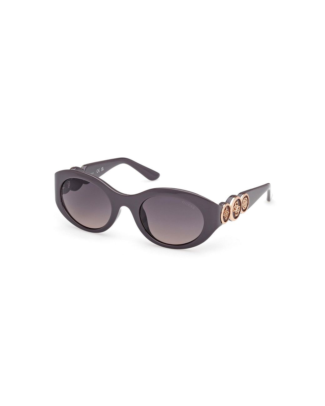 Guess Black Gu00198-H 20B Sunglasses Injected Smoke Round Normal
