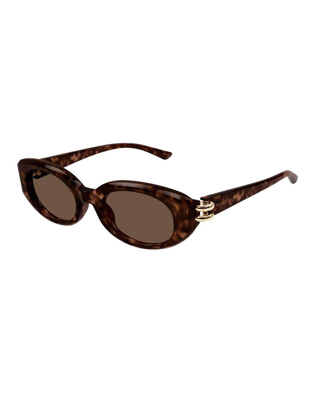 McQueen Black Am0469S 002 Sunglasses Acetate Round