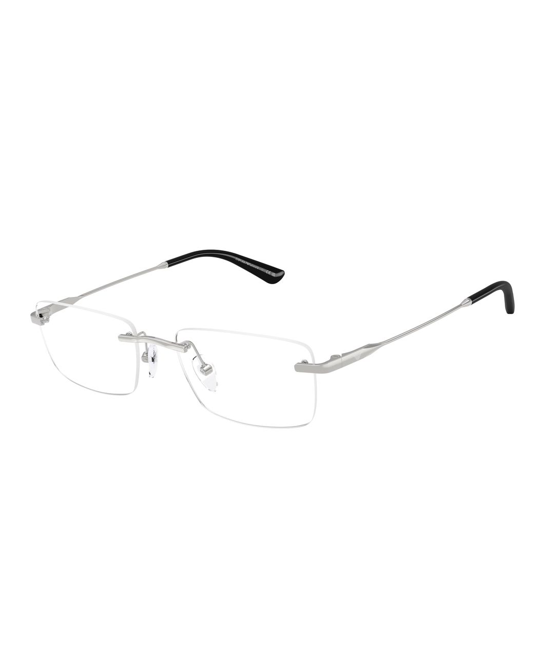 Emporio Armani Black Ea1195Td 3015 Optical Frames Titanium Transparent Squared Normal for men