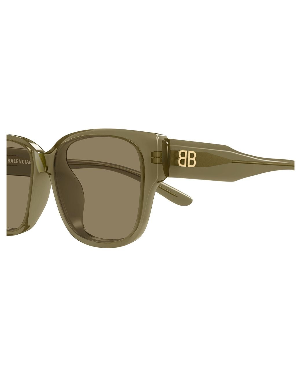 Balenciaga Black Bb0512Sk 004 Occhiali Da Sole Acetato Marrone Squadrata