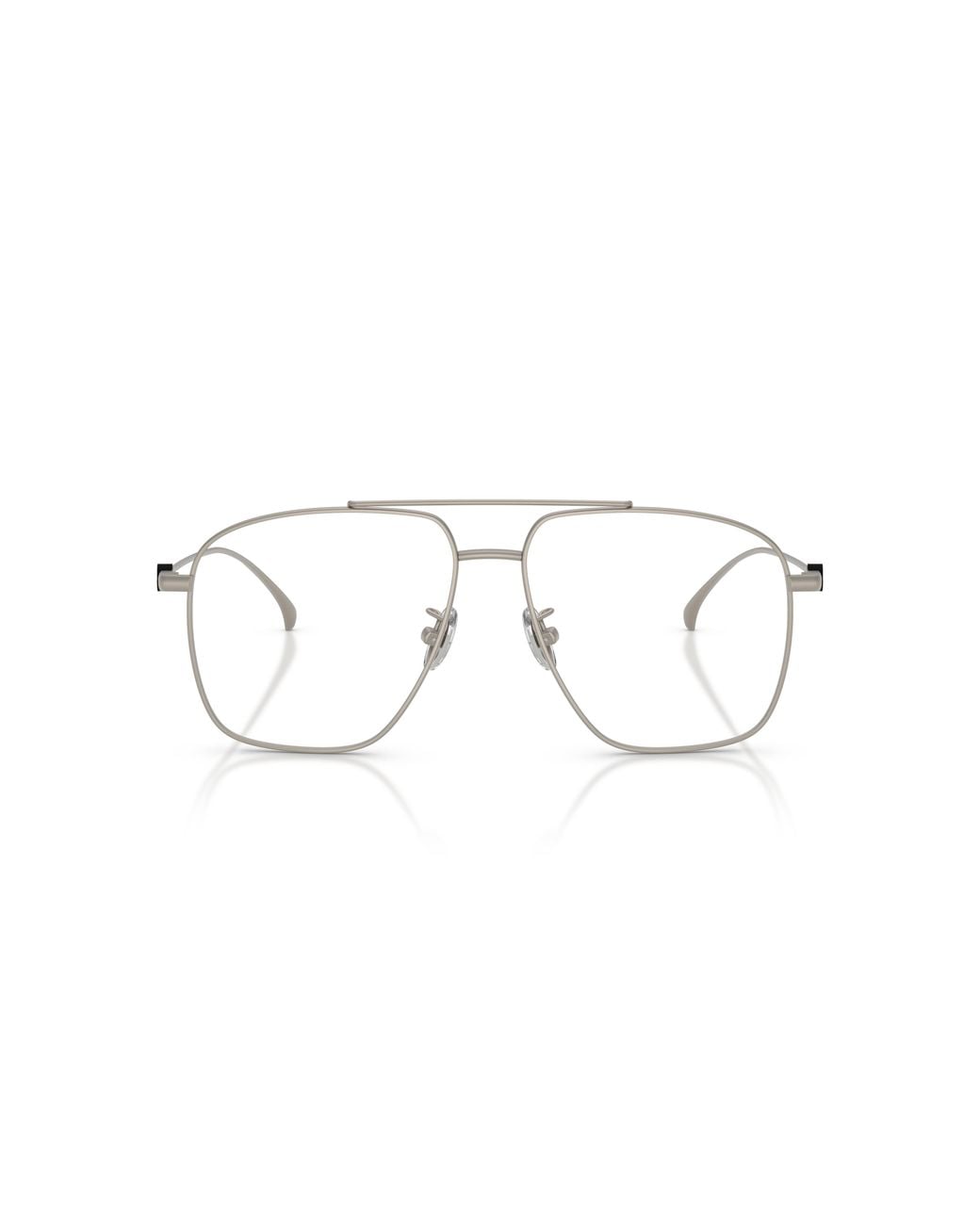 Moncler Black Me1017T 1004 Optical Frames Titanium Transparent Pilot Normal