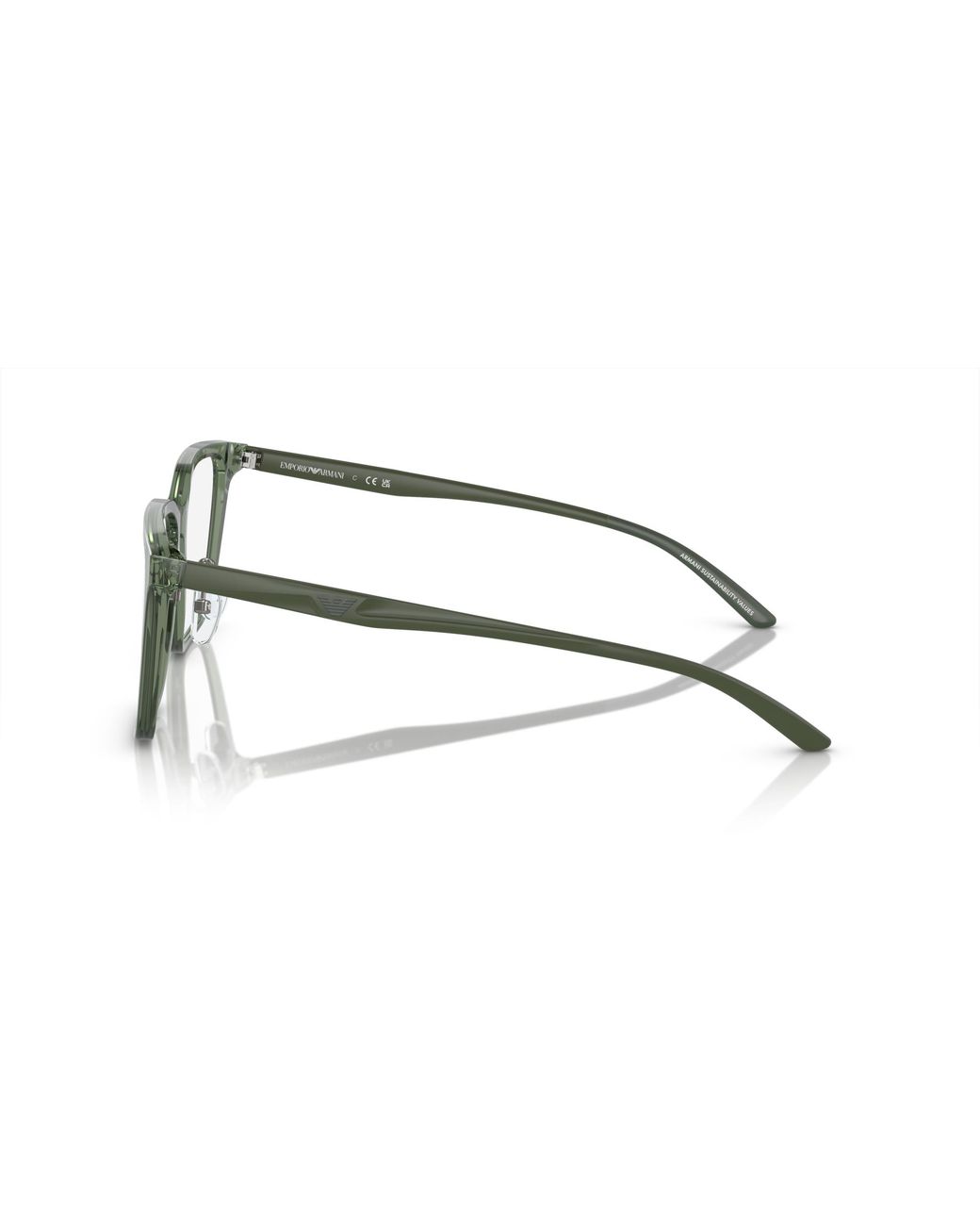 Emporio Armani Black Ea3232D 6061 Optical Frames Acetate Transparent Squared Normal for men