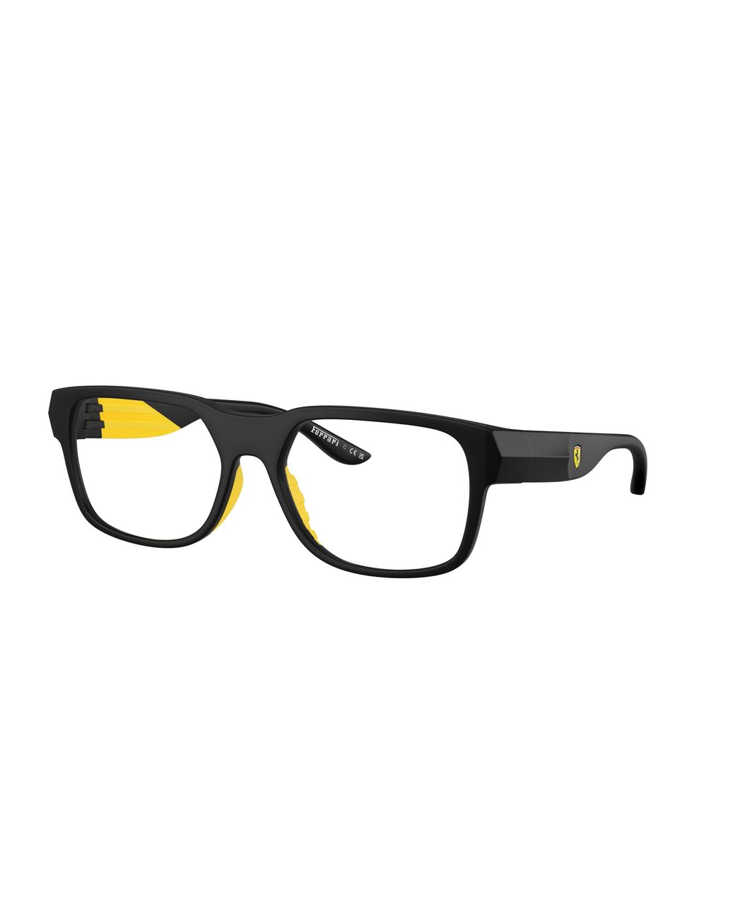 FERRARI SCUDERIA Black Fz8030U 504 Optical Frames Injected Transparent Geometric Normal for men