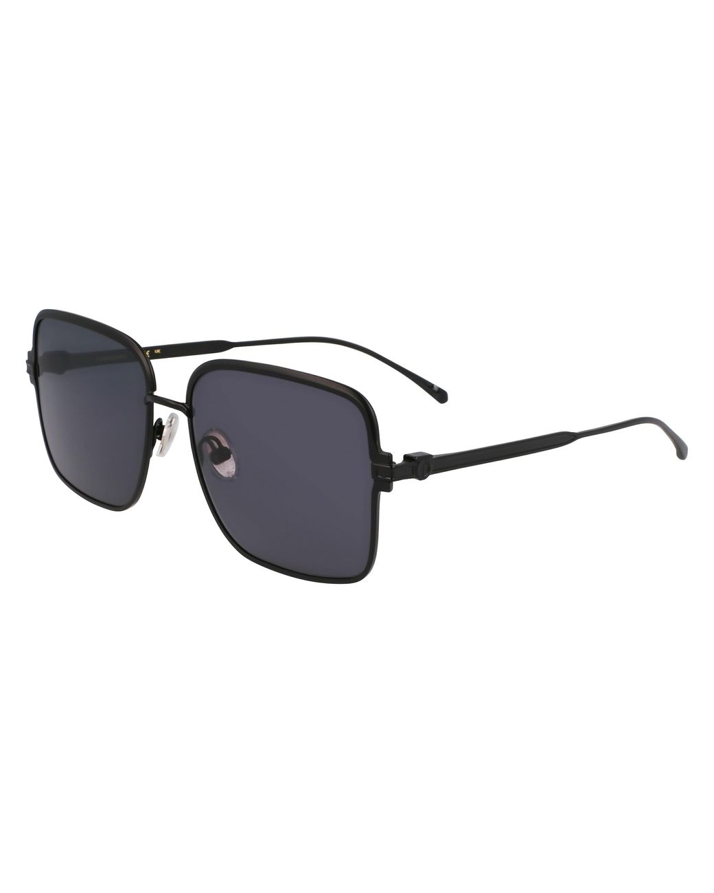 Ferragamo Black Sf317S 002 Sunglasses Metal Squared Normal