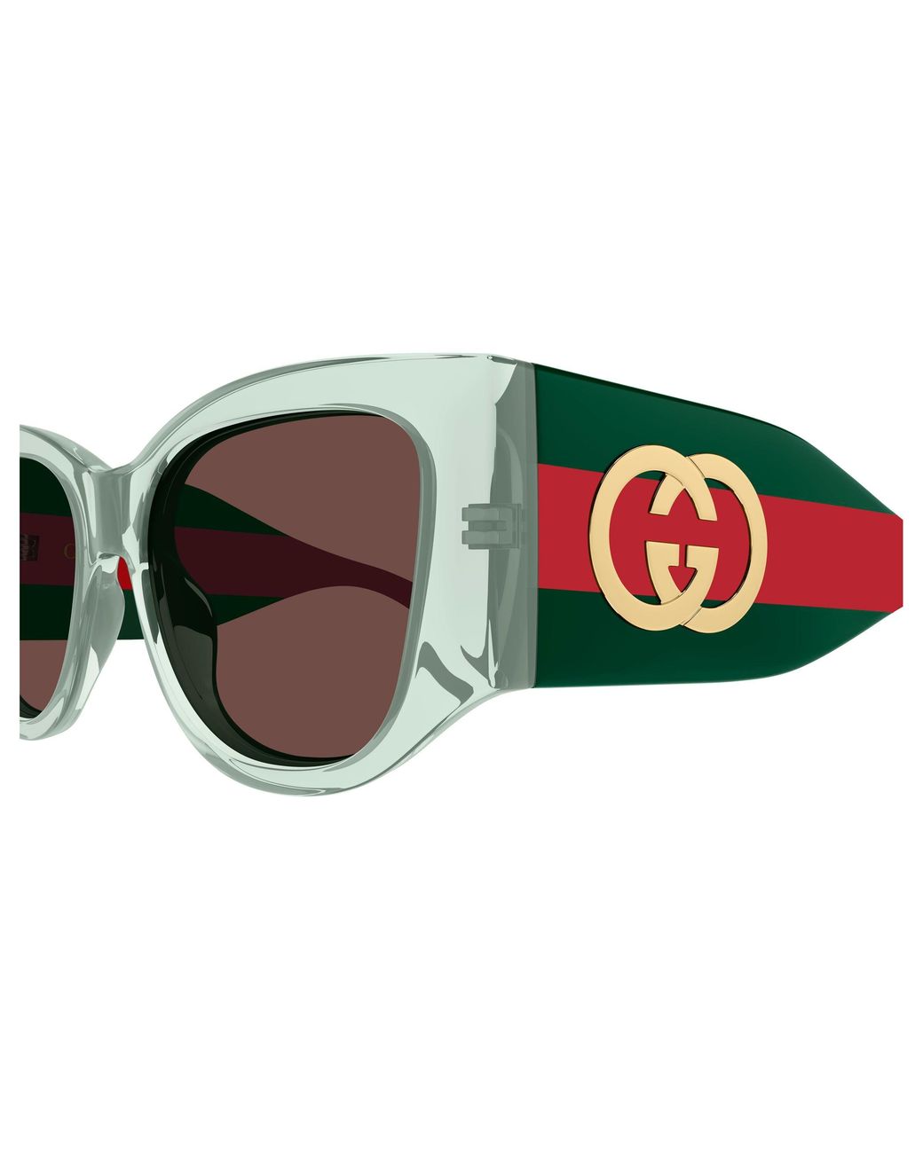 Gucci Black Gg2115S Striped Leg Sunglasses