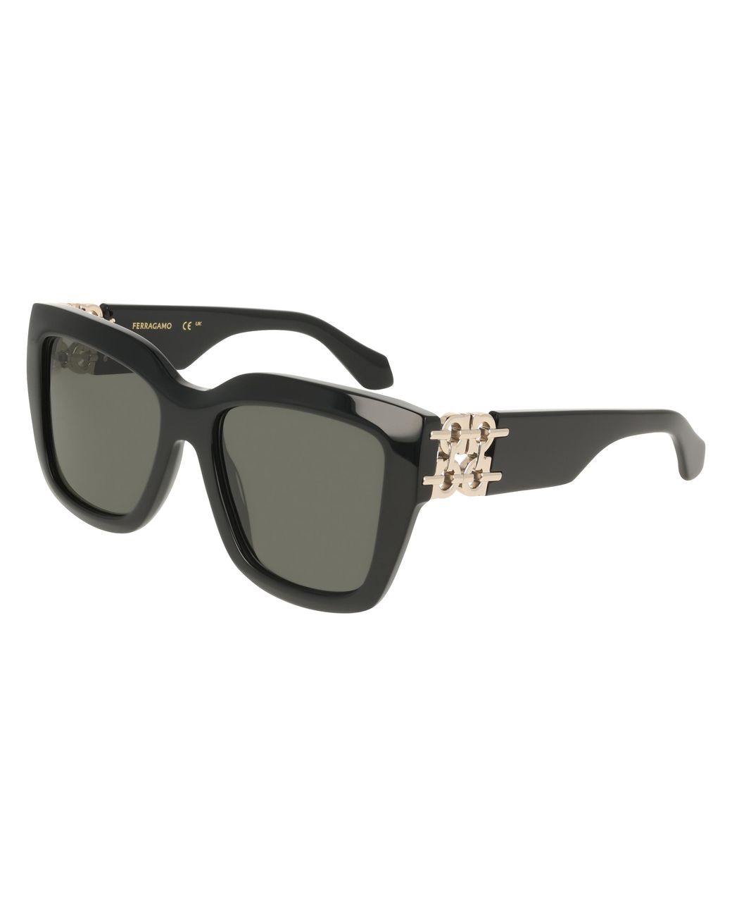 Ferragamo Black Sf2083Se 001 Sunglasses Acetate Squared Normal