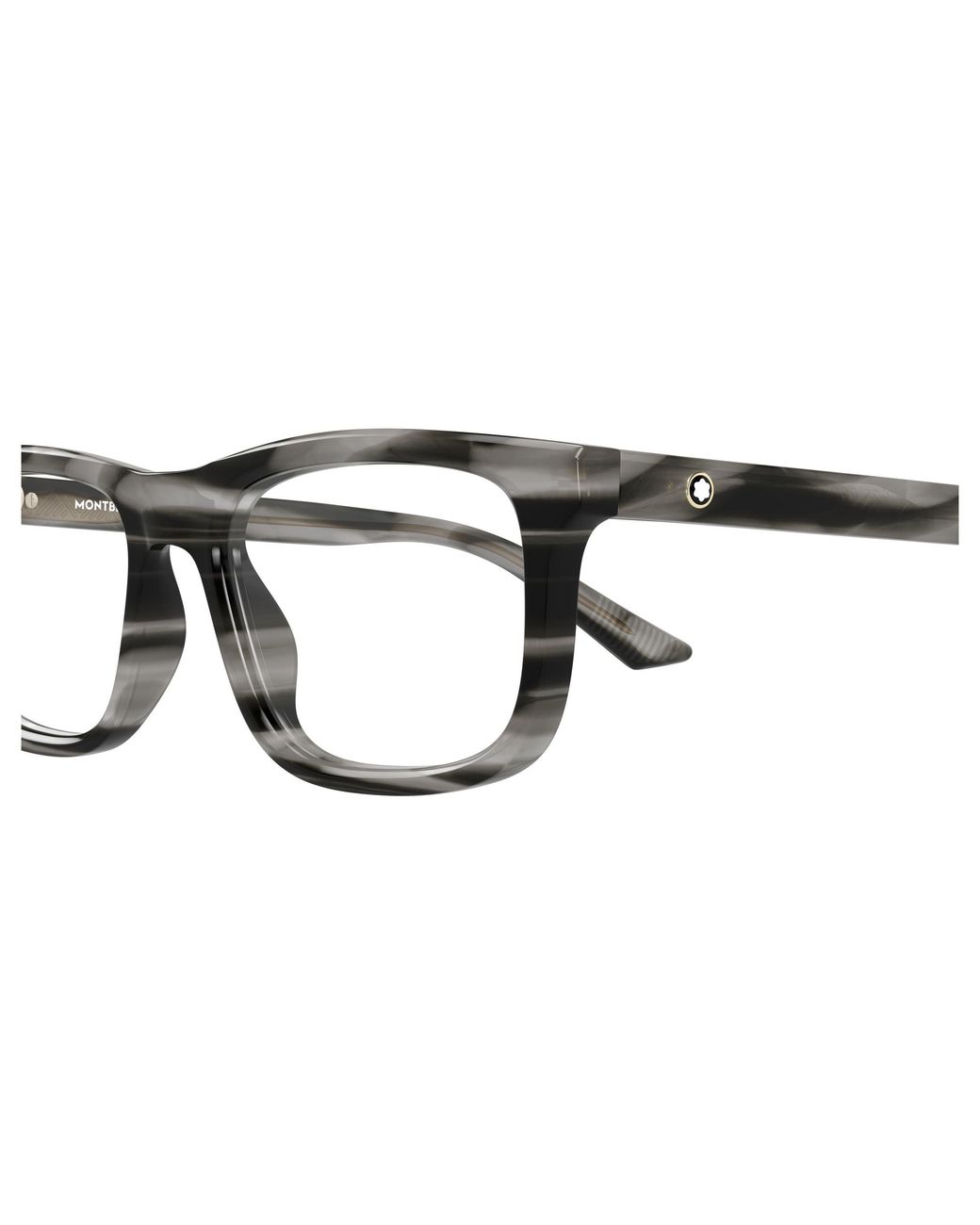 Montblanc Black Mb0457O 004 Optical Frames Acetate Transparent Squared for men