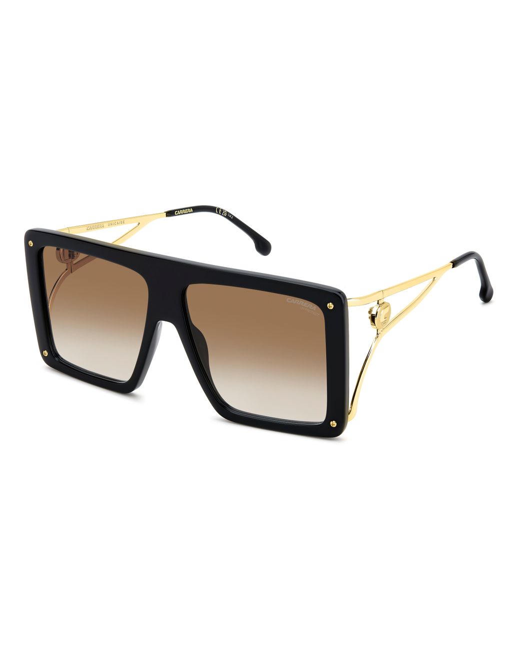 Carrera Black Ca Unica/Se 807/86 Sunglasses Acetate Squared Normal Shaded