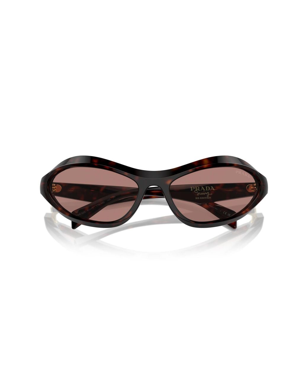 Prada Black Pr A20S 17N10D Sunglasses Acetate Geometric Normal