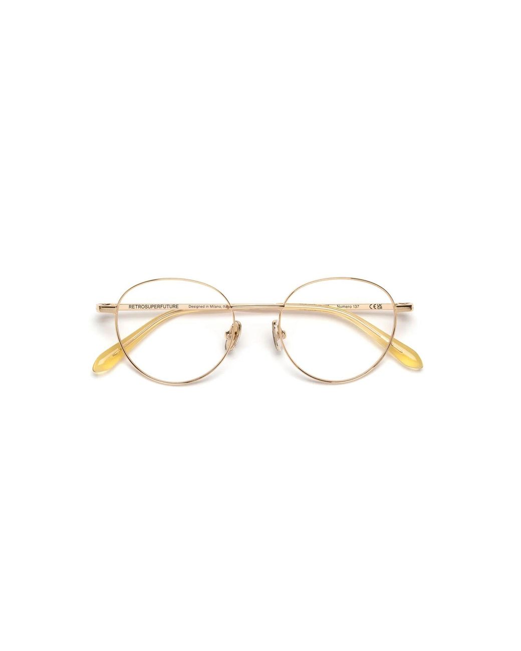 Retrosuperfuture Black 9Fb Numero 137 Cremoso Optical Frames Metal Round